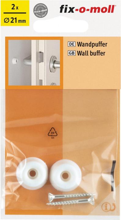 Actual product image Fix-o-moll Door stop (2 Piece, Ø 21 x 11 mm)