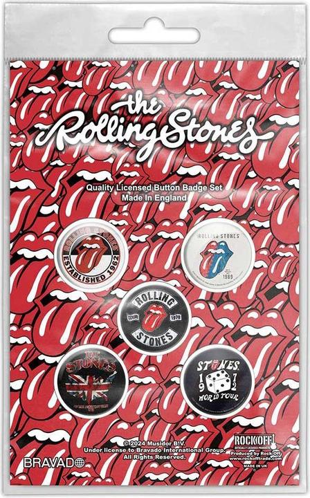 The Rolling Stones AnsteckerSet Tour Collection 5erPack Kunststoff Metall