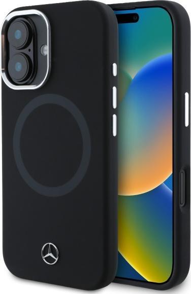 Mercedes MEHMP16S23SUTTK iPhone 16 6.1" czarny/black hardcase Silicone Tonal Logo MagSafe (Apple iPhone 16)