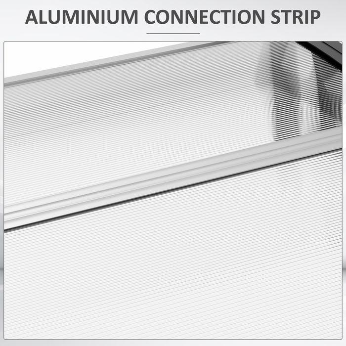 Produktbild Swisshandel24 Vordach für Haustür Überdachung 89 x 122 cm Haustürdach aus Polycarbonat, Weiss