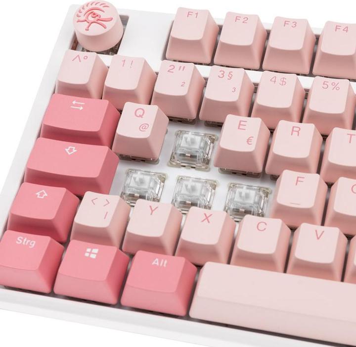 Produktbild Ducky One 3 Gossamer Pink TKL Gaming Tastatur - MX-Ergo-Clear (DE, Kabelgebunden)