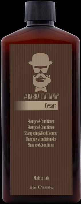 Actual product image Barba Italiana Cesare Shampoo and Conditioner 250 ml (250 ml, Liquid shampoo)