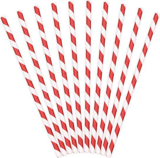 Actual product image Partydeco Striped Straws Black (10 x)