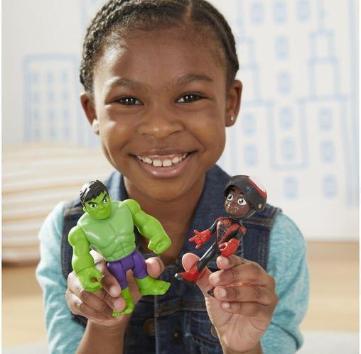 Produktbild Hasbro Maskierte Helden 2er-Pack, mit Klapp-Maske, Miles Morales und