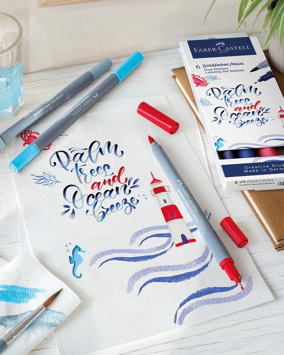 Actual product image Faber-Castell Dual Marker Goldfaber Aqua (Blue violet, 0.40 mm, 1 x)