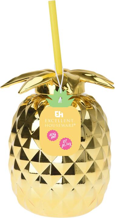 Produktbild Koopman Trinkbecher Goldene Ananas