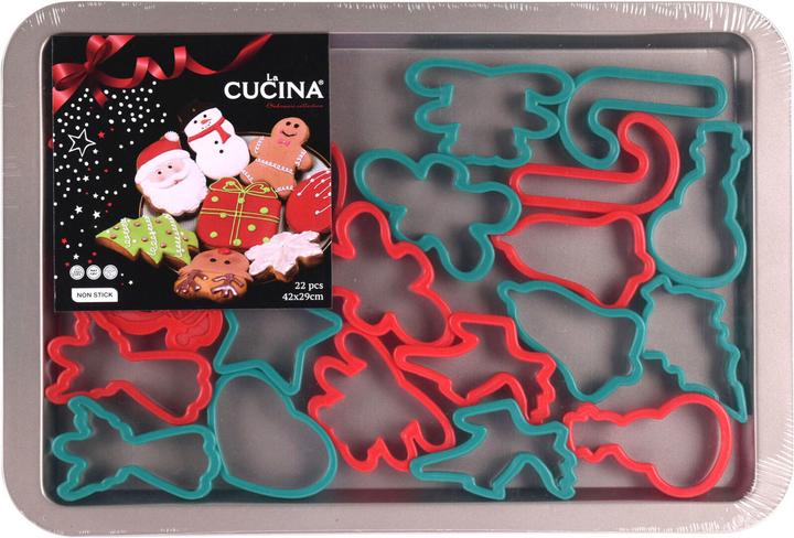 Produktbild La Cucina Ausstechformen mit Backblech Weihnachten, 22tlg.