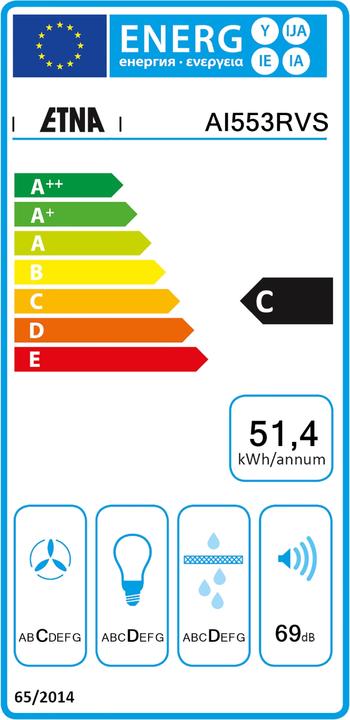 Energy Label Etna AI553RVS (Flat-screen hood)