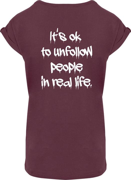 Actual product image Merchcode Ladies Unfollow Extended Shoulder Tee - 111691 (XL)