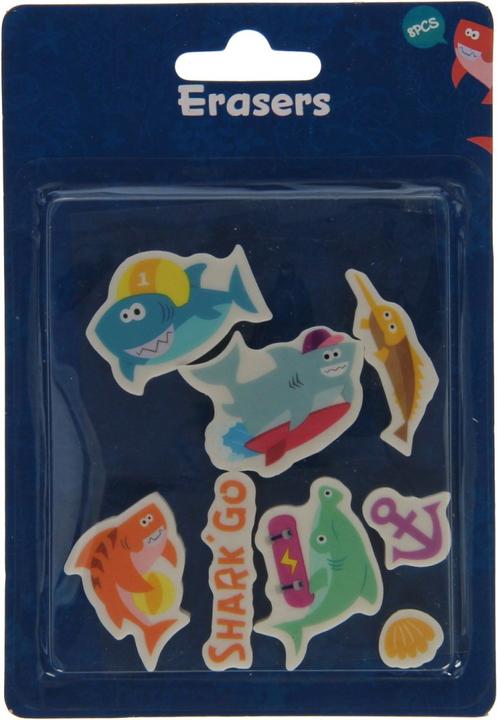 No Name Radiergummi-Set Haie, 8tlg.