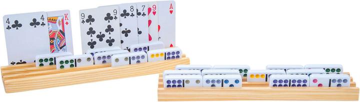 Produktbild Engelhart Domino und Kartenhalter aus Holz, 4-tlg.
