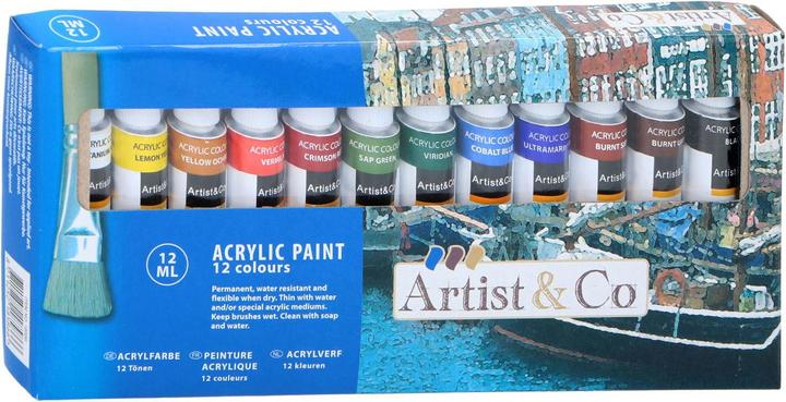 Artist&Co Acrylfarbe, 12St. (Mehrfarbig, 144 ml)