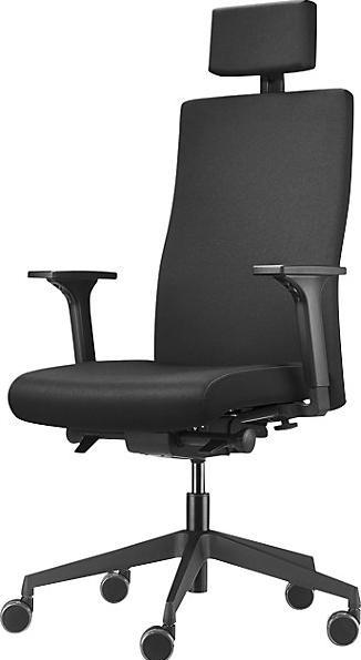 Actual product image Trendoffice DAUPHIN Bürostuhl to-strike comfort mit Nackenstütze 9246 Stoff schwarz Gestell (9246)