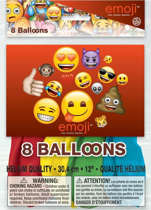 Produktbild Haza Witbaard Ballons Emoji, 8st. (1 x)
