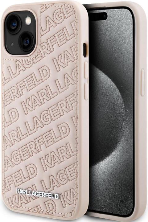 Image du produit Karl Lagerfeld KLHCP15SPQKPMP iPhone 15 6.1" różowy/pink hardcase Motif K matelassé (Apple iPhone 15, Apple iPhone 14, Apple iPhone 13)