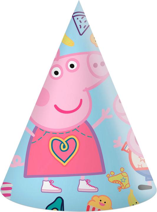 Amscan Chapeaux de fête Peppa Pig, 6 pièces