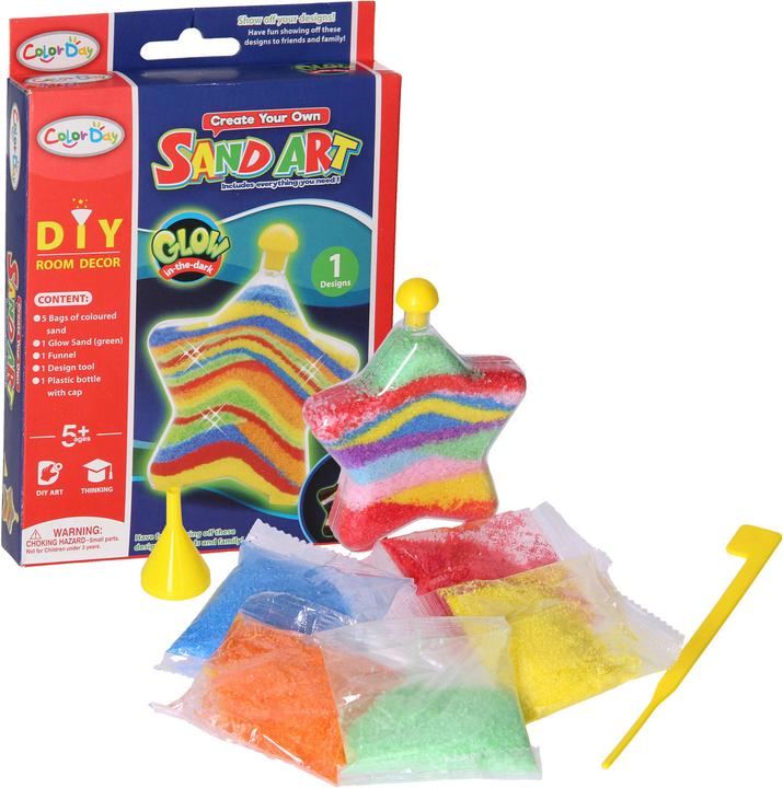 Actual product image Color Day Sand art glow in the dark