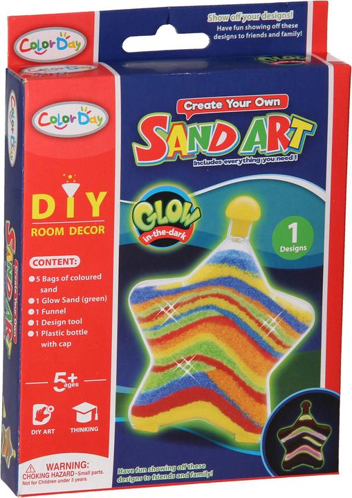 Actual product image Color Day Sand art glow in the dark