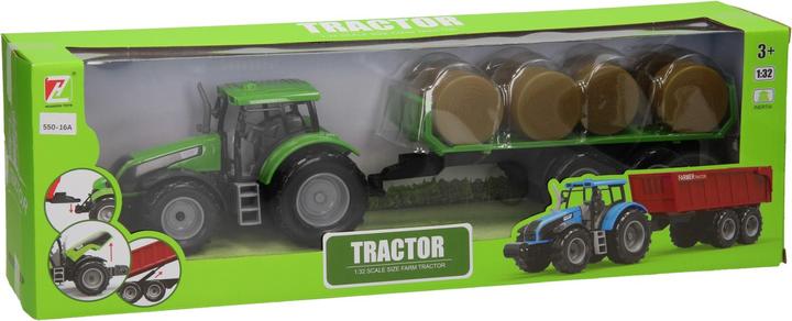 Productafbeelding Trekker met balenwagen 1:32