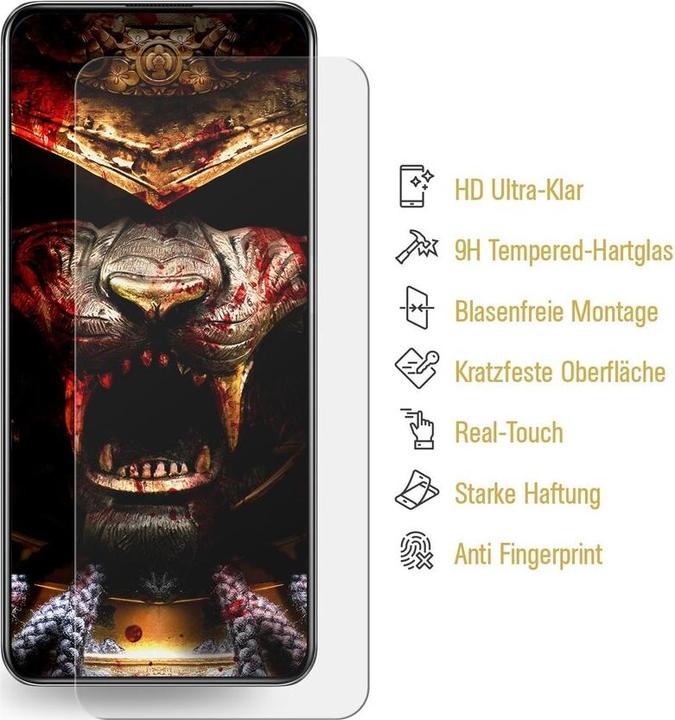 Produktbild Protectorking 1x echtes Tempered 9H Panzerhartglas 3D KLAR (1 Stück, Xiaomi Redmi Note 12 Pro 5G)