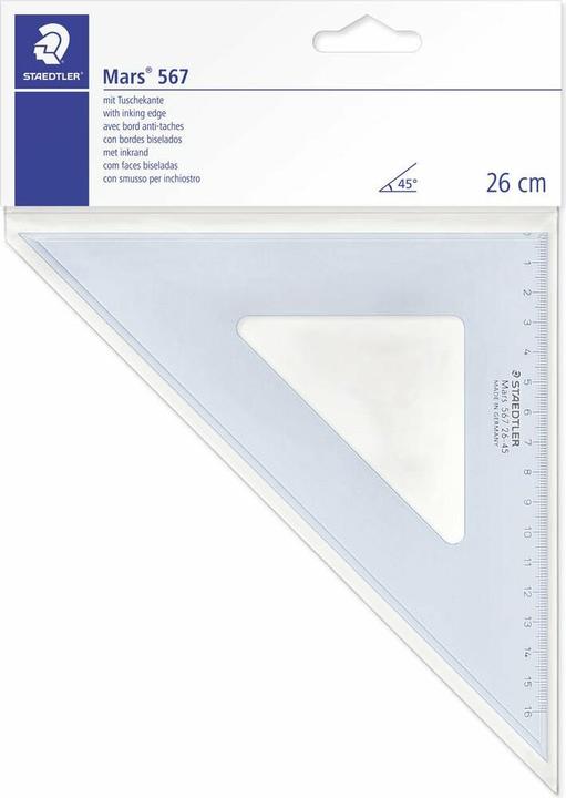 Productafbeelding Staedtler Mars 567 Tekendriehoek, enkelvoudig product, 60°/30°, lengte 21 cm (21 cm)