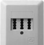 Actual product image Ze-Kom ZE TAE socket 2x6/6 NF/F,AP pearl white, screw terminals
