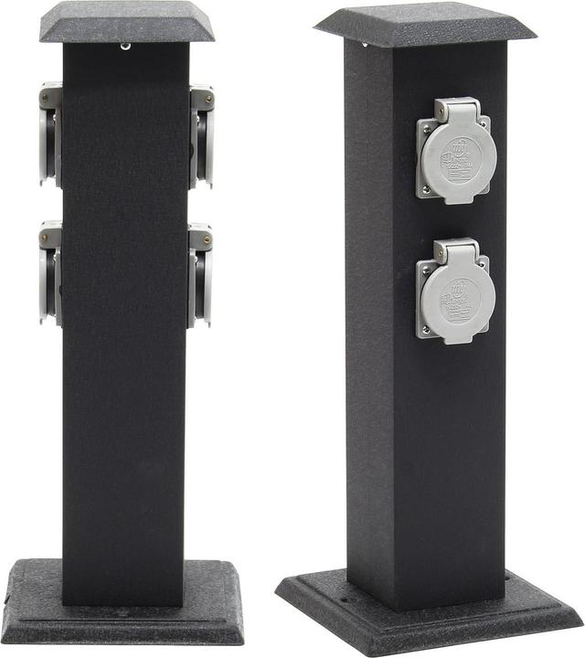Produktbild Wiltec 4-fach Aussensteckdose Steckdosensäule Metall Outdoor Garten Aussen IP44