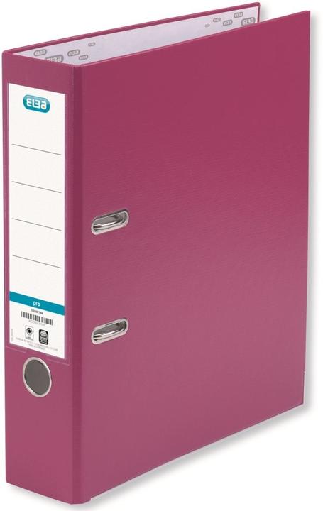 Actual product image Elba Folder smart pro, spine width: 80 mm, pink DIN A4, cover outside PP / inside paper, transparent (A4, 80 mm, 1 Piece)