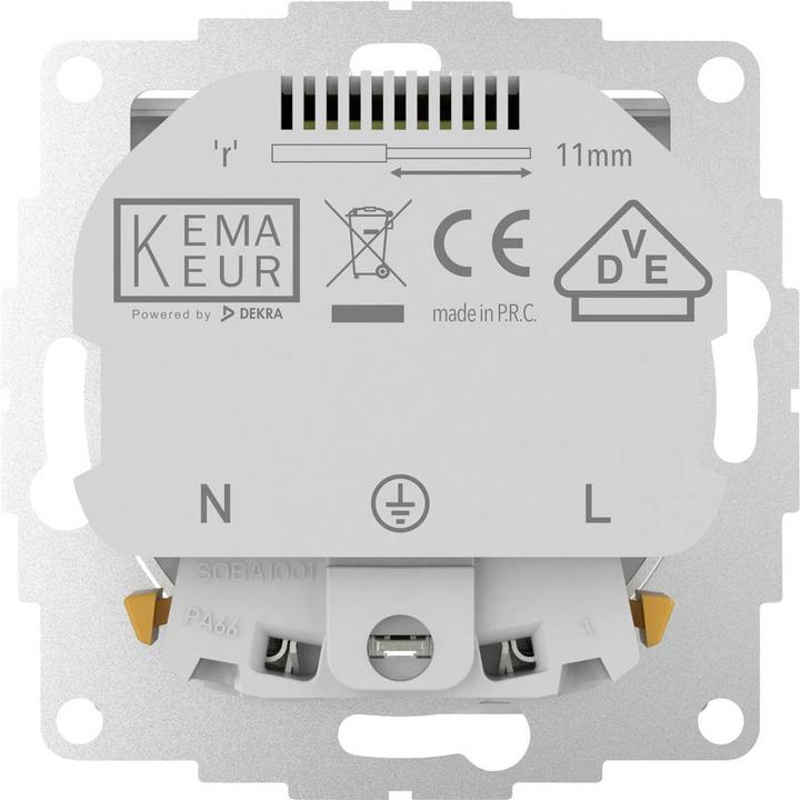 Actual product image 2USB 2U-449528 Socket outlet with earthing contact and USB charging output, increased contact
