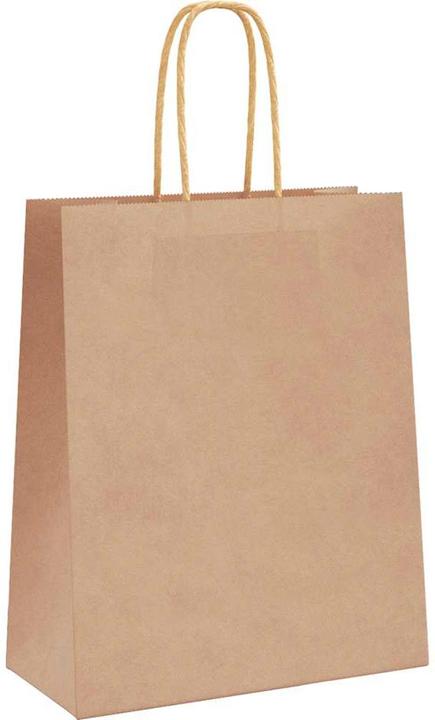Immagine prodotto VidaXL Sacchetti di carta kraft 50 pezzi con manico marrone 18x8x22 cm (Borsa da regalo, 50 x)