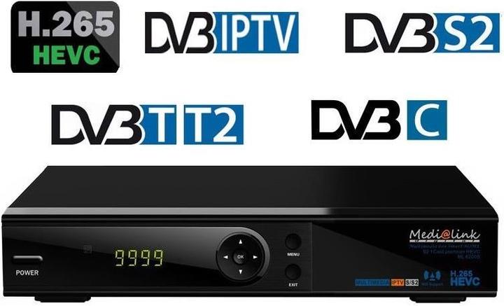 Produktbild Medialink ml 6500stc Hevc (IPTV (ready), DVB-C/T/T2/S2)