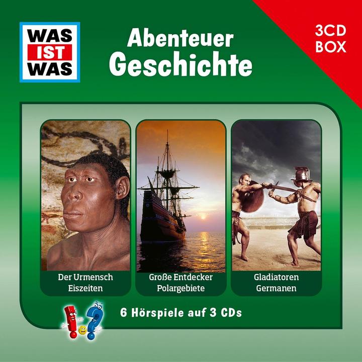 Actual product image Tessloff WAS IST WAS 3-CD radio play box. Adventure History (Tessloff Verlag Ragnar Tessloff GmbH & Co.KG, German)