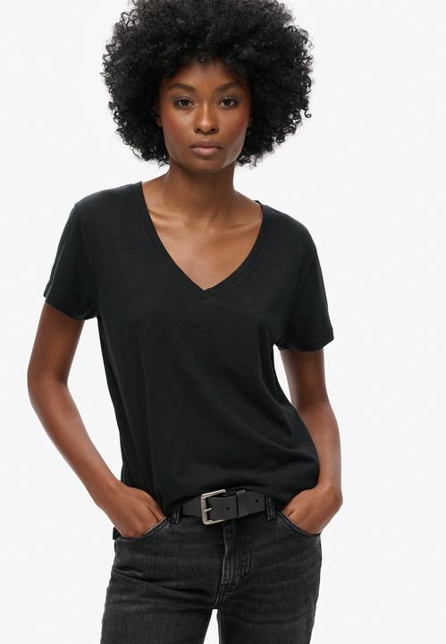 Actual product image Superdry Studios Slub Emb Vee Tee (14)