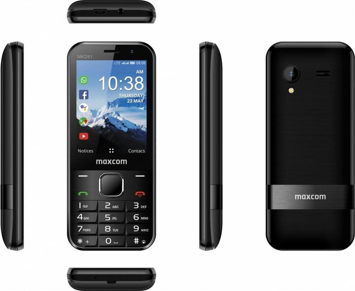 Actual product image Maxcom MK 281 Kaios System 4G VoLTE phones (0.51 GB, Black)