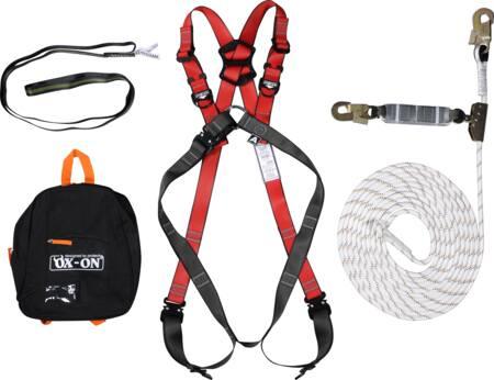 Produktbild Ox-On Comfort-Absturzsicherungsset (komplett) in Tasche, geeignet z.B. für Dacharbeiten.