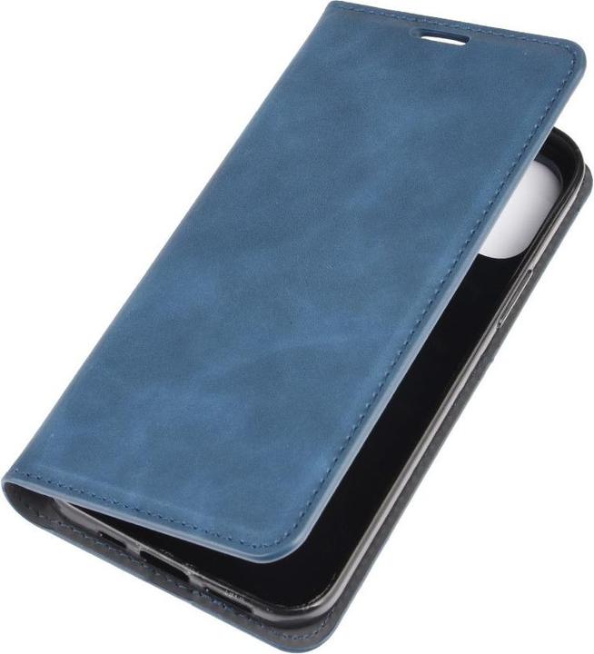 Actual product image Cover-Discount iPhone 12 / 12 Pro - Silky Stand Flip Case Cover dark blue (Apple iPhone 12, Apple iPhone 12 Pro)