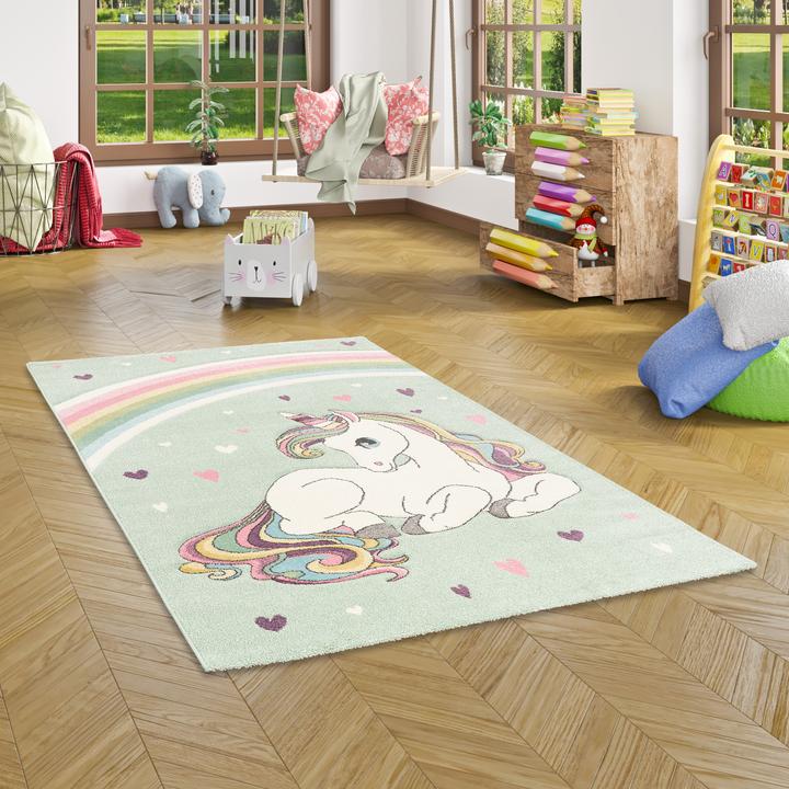 Immagine prodotto Pergamon Tappeto per bambini Maui Kids Unicorn Pastel (160 x 230 cm)