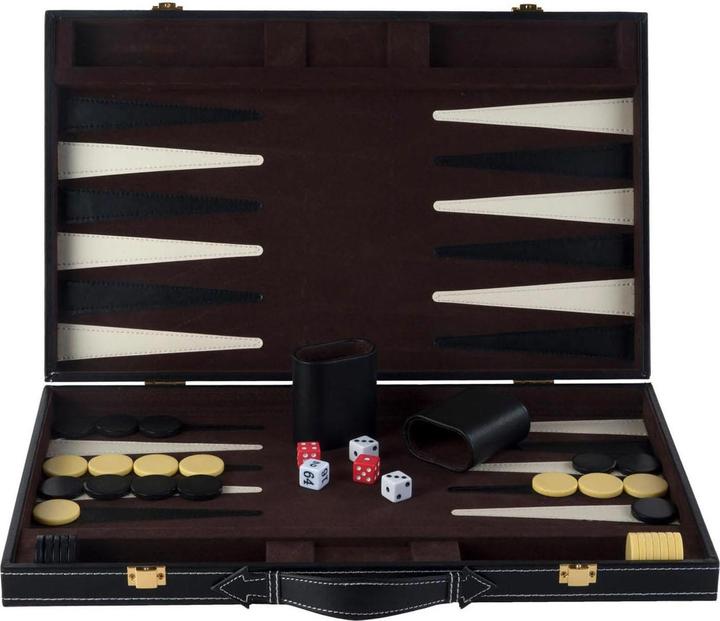 Produktbild Longfield Games Backgammon 18 Klassisches Brettspiel in Braun und Elfenbein (Deutsch)