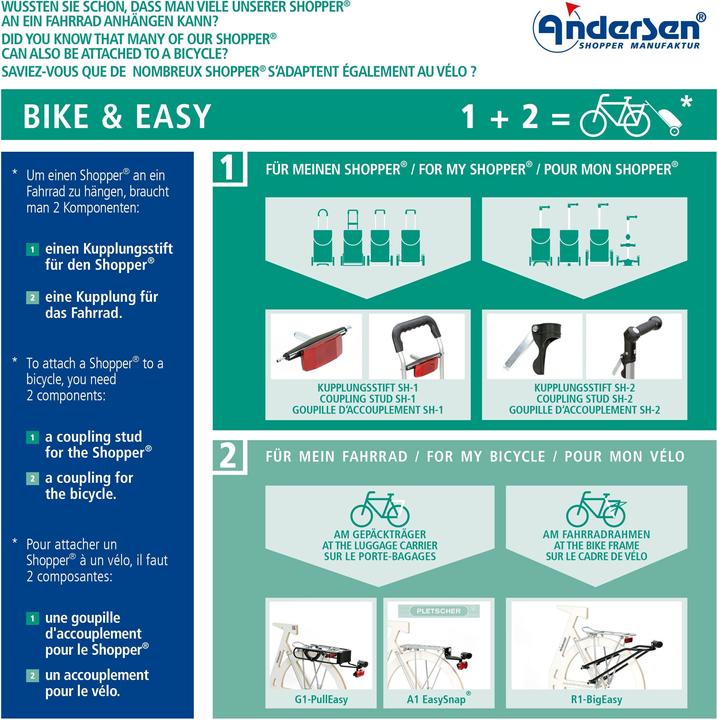 Energy Label Andersen Shopper w. ball wheels