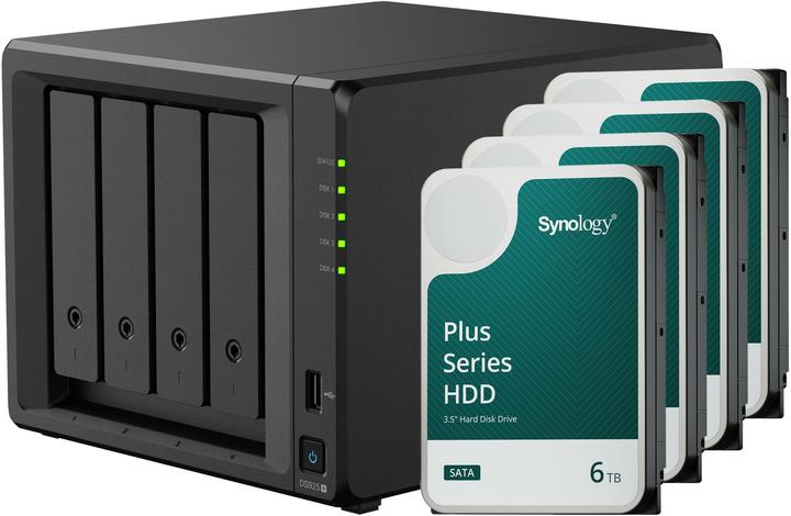 Actual product image Synology DS925+ (4 x 6 TB, Synology HAT 33xx)
