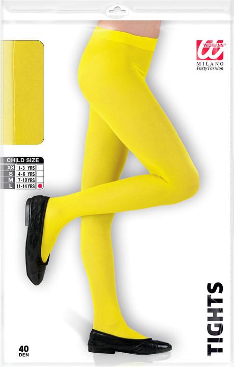 Produktbild Widmann GELBE STRUMPFHOSE 40 DEN, 7-10 years