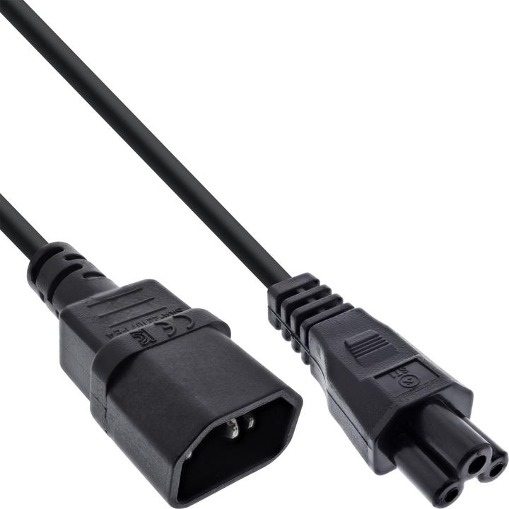 Produktbild InLine Netzkabel, C14 Kupplung auf C5 Stecker, schwarz, 2m (2 m)