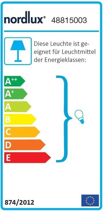 Energy Label Nordlux Adrian, table lamp, black (E27)
