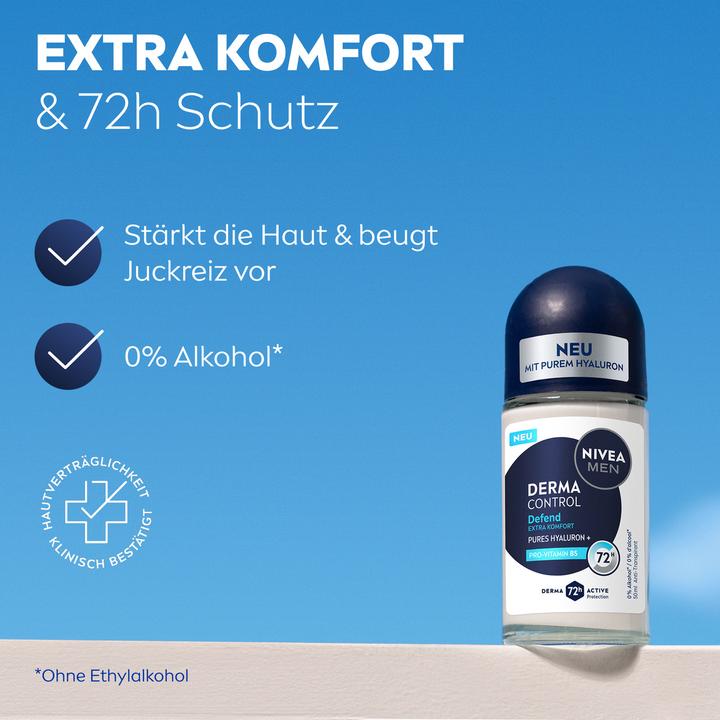 Actual product image NIVEA MEN MEN Deo Derma Control Defend Roll-on 50 ml (Roll-on, 50 ml)