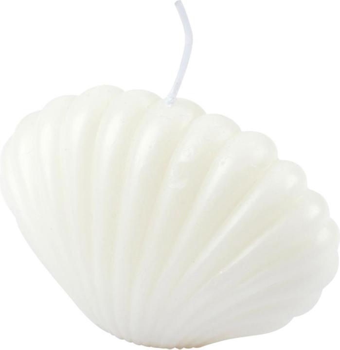 Casativo Decorative candle shell with wick, white, 8.5 x 4.5 x 6 cm (1 pcs.)