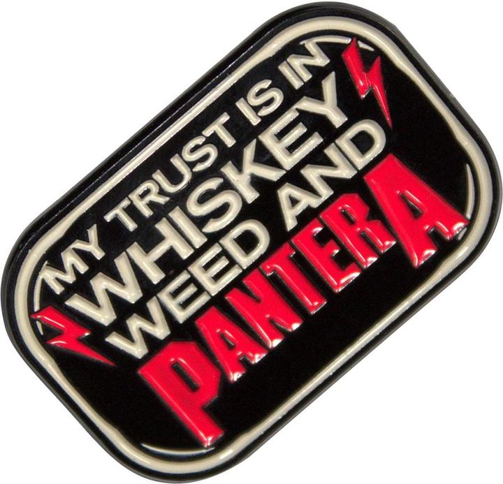Actual product image Pantera Whiskey Pin Badge