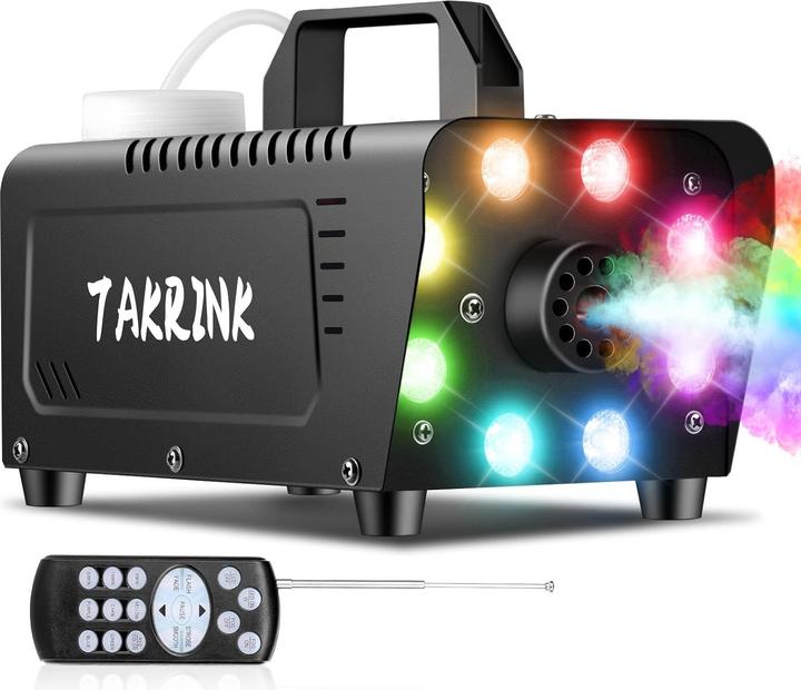 Takrink Nebelmaschine mit RGB Lichteffekt und Fernbedienung
