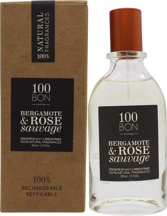Actual product image Tulipan Negro 100BON Bergamote & Rose Sauvage Refillable EDP Concentrate 50ml Spray (Eau de parfum, 50 ml)