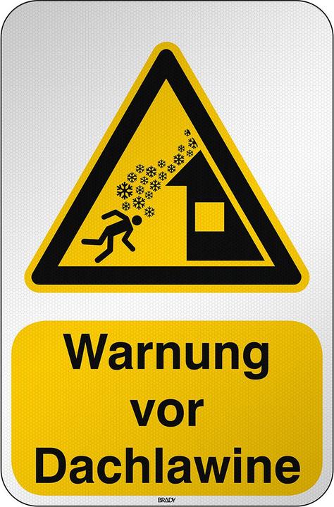 Produktbild Brady W/W040/DE401/RFL-390X590-1, ISO Sicherheitsschild - Warnung vor Dachlawine, Laminierter Poly