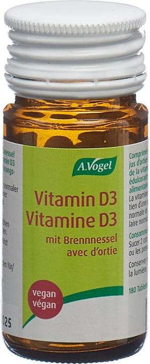 Actual product image A. Vogel Vitamin D3 with nettle tablets (180 Piece, Pills, 74 g)